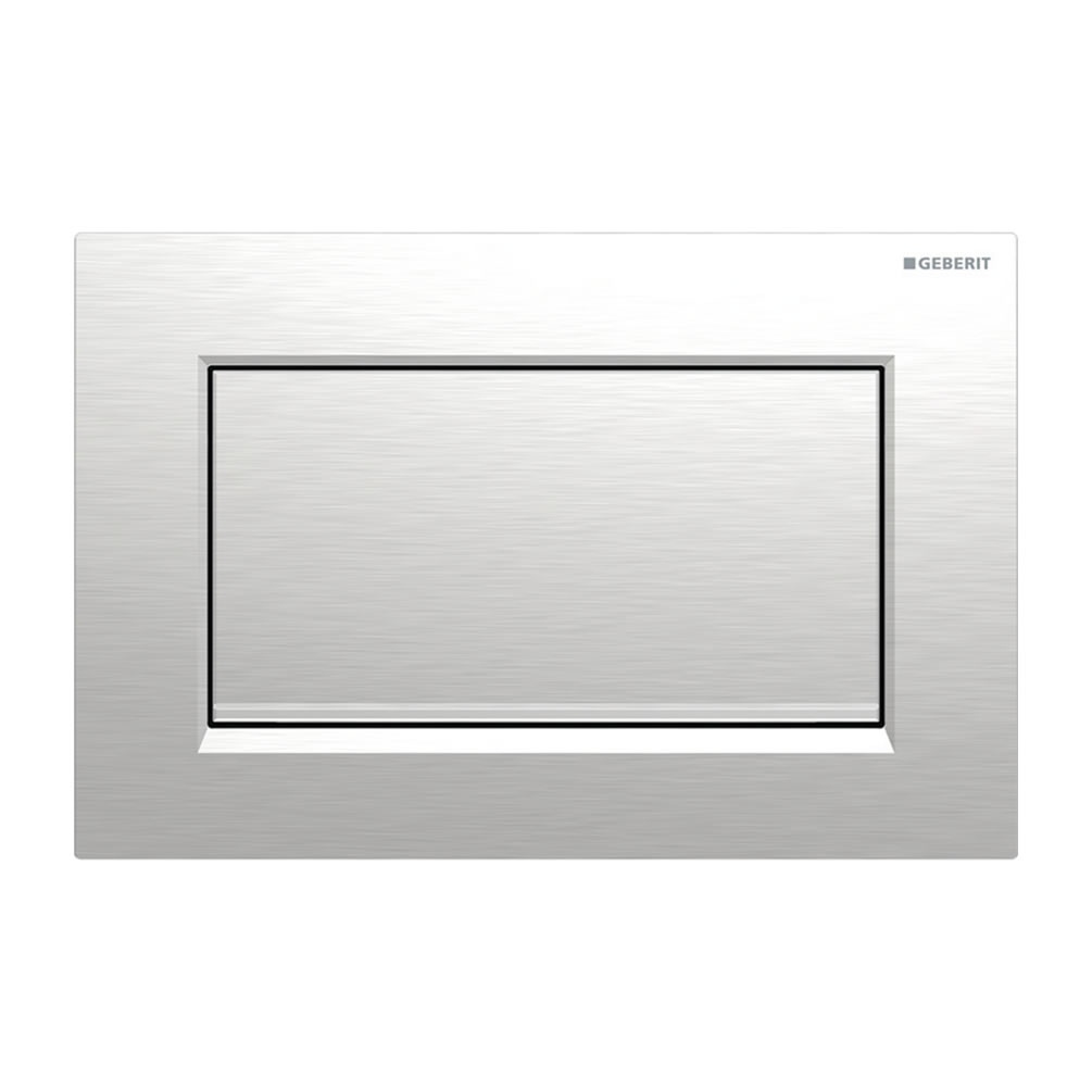 Cutout image of Geberit Sigma10 Brushed Chrome / Gloss Chrome Single Flush Plate